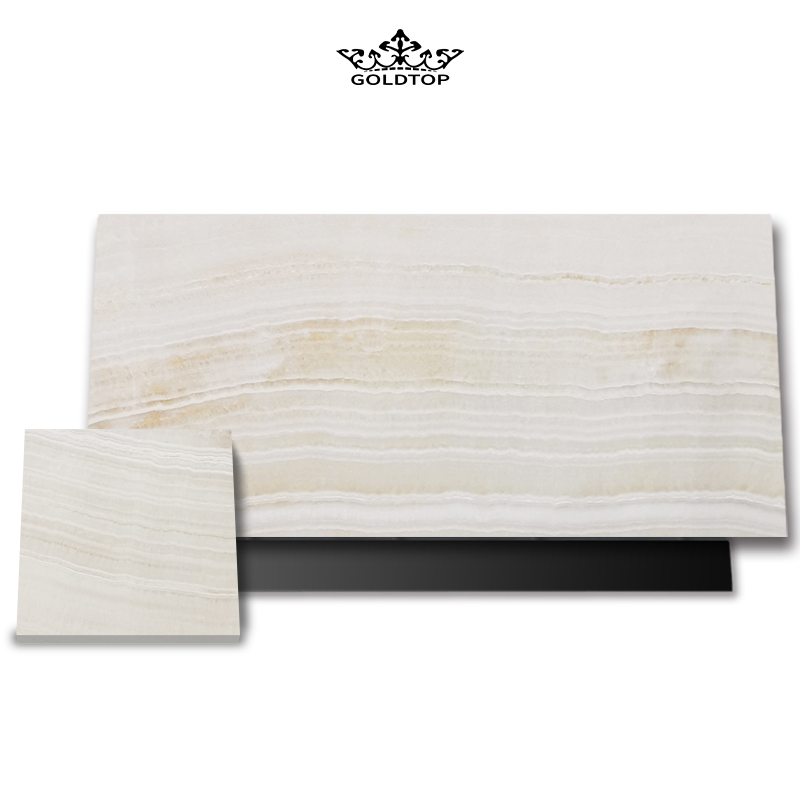 Turkey Straight Veins Vanilla Onyx Marble Tiles