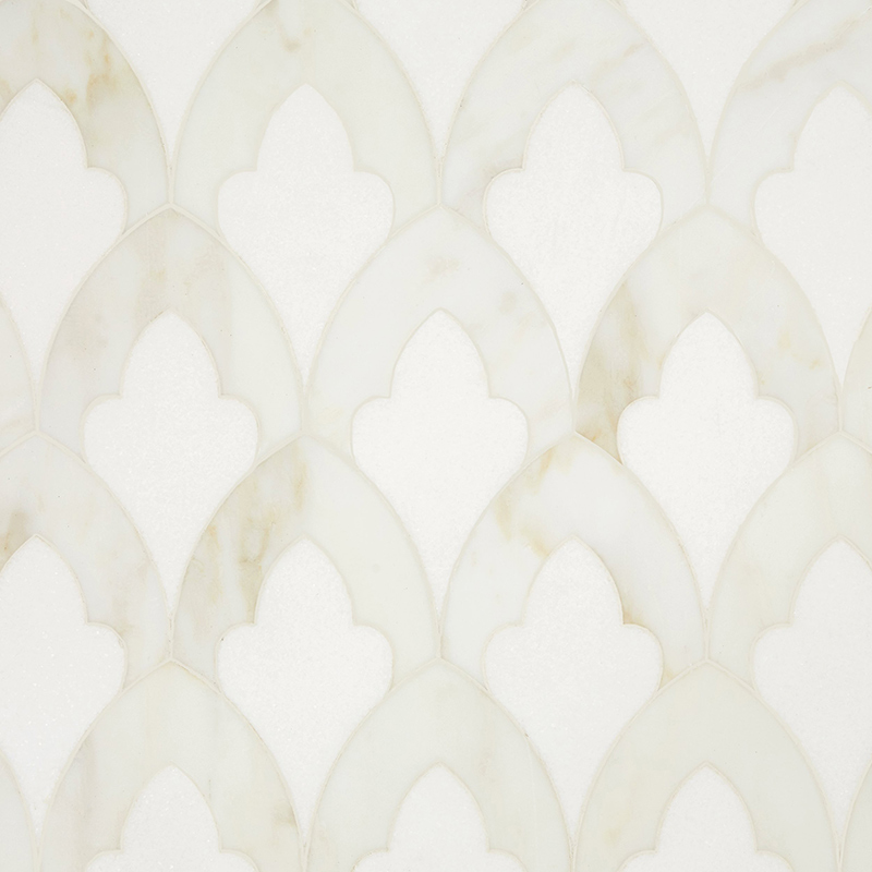 Calacatta White Waterjet Marble Mosaic