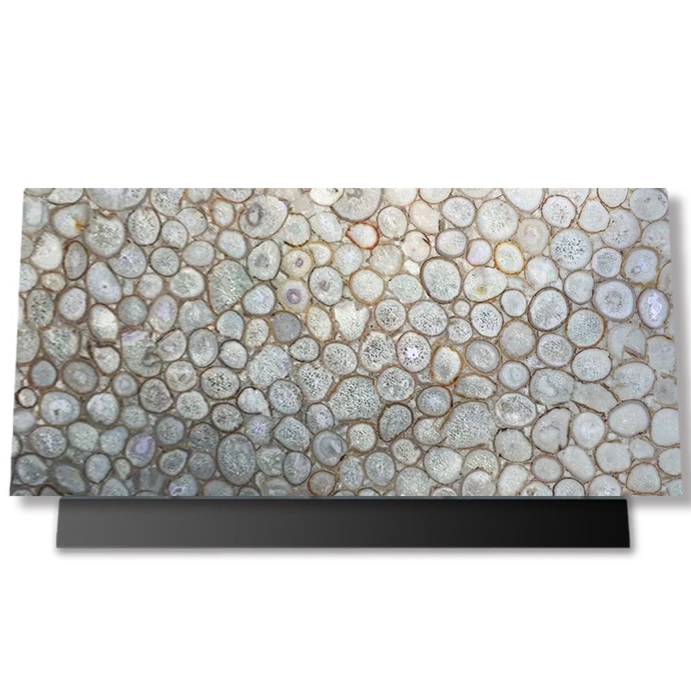 Agate White Semi-precious Stone Slab