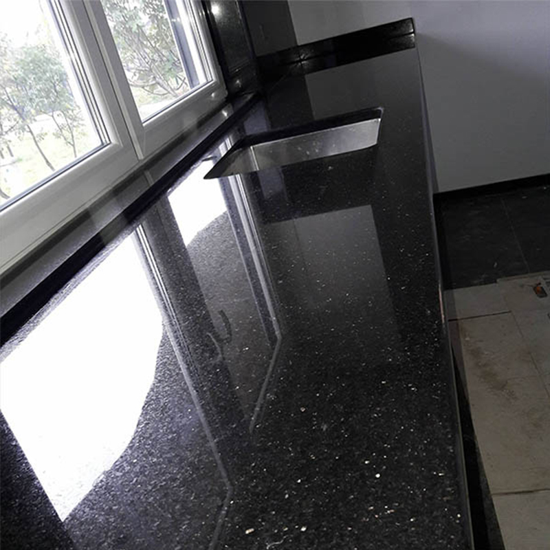 India Black Galaxy Granite Countertop