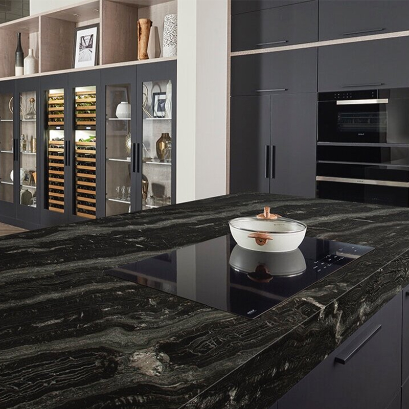 Sliver Galaxy Grey Granite Countertop