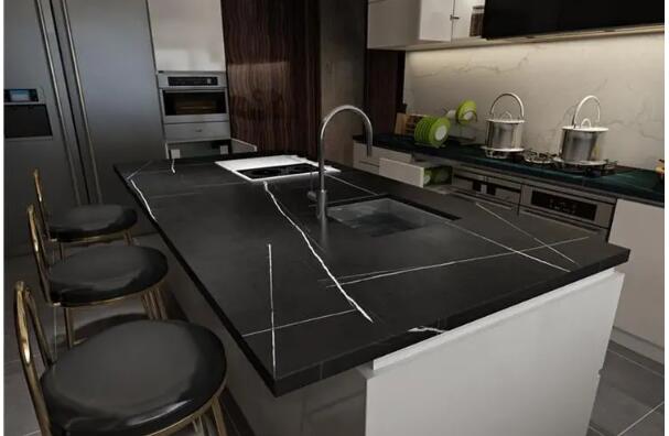 How about the effect of black marble slabs for kitchenï¼Ÿ