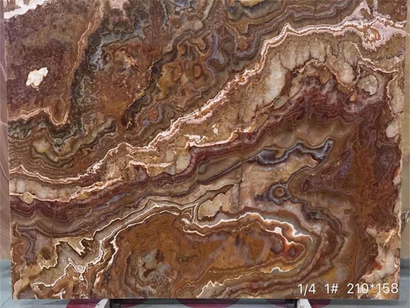 Yellow Tiger Onyx Slab Marble