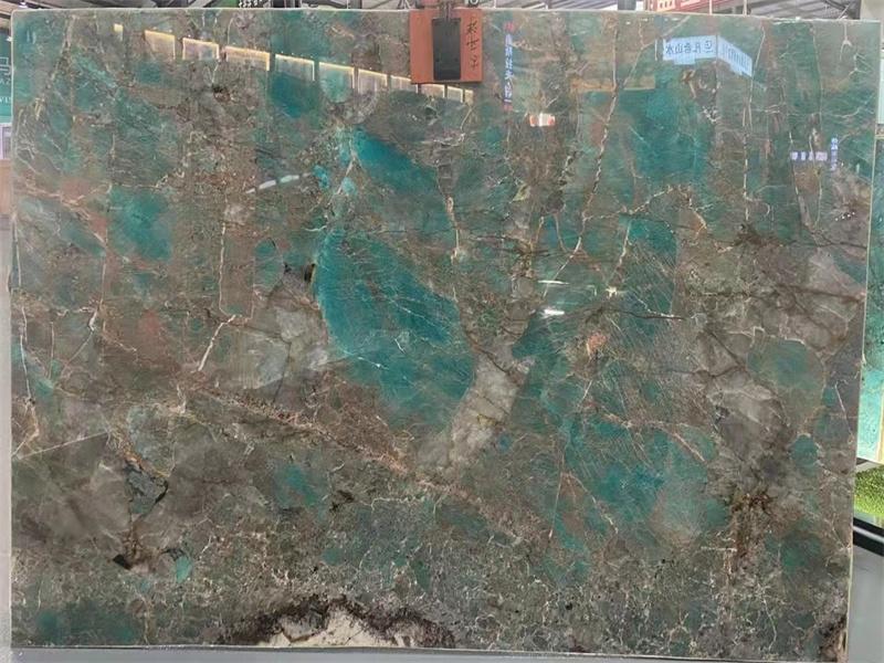 Green Amazonite Quartzite Slab Countertops