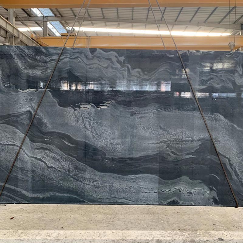 Tesla Black Marble Slabs