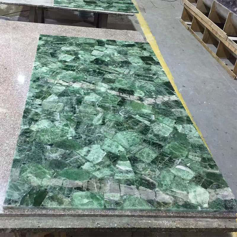 Green fluorite slabs 