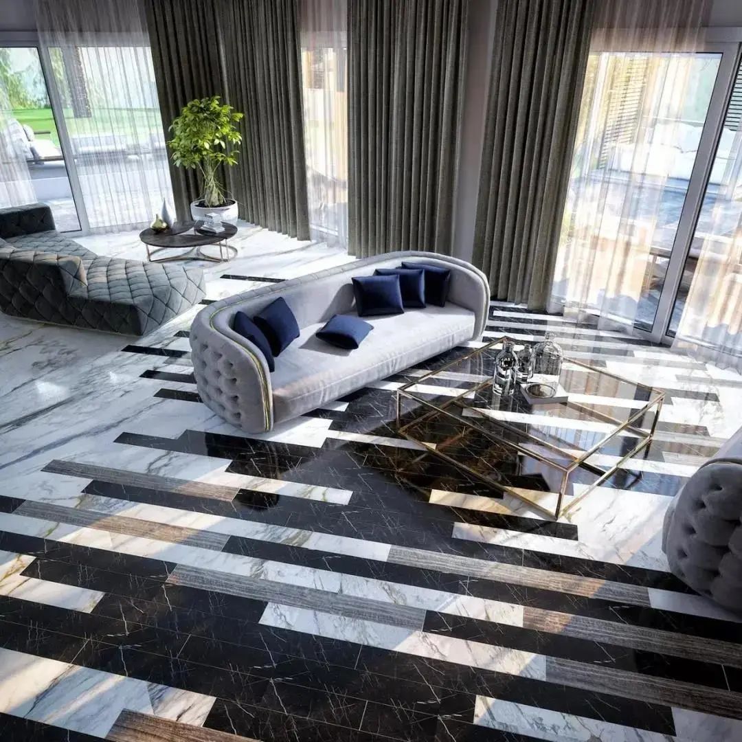 Marble Wide Stripe Paving