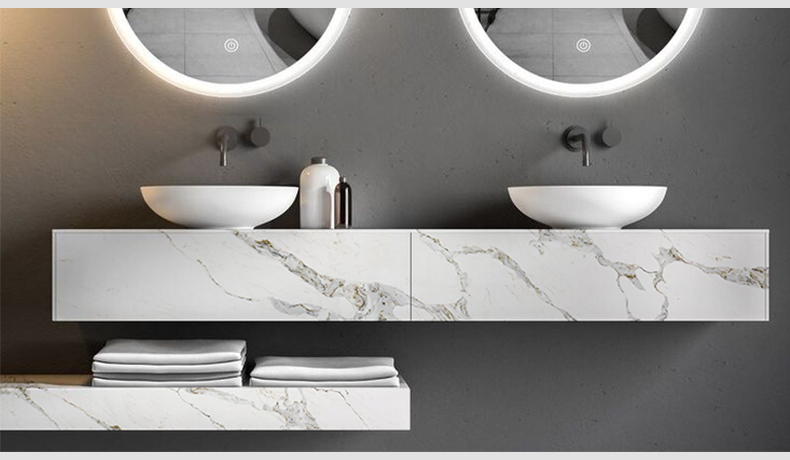 5092 Ferrari Calacatta White Quartz With Grey And Glod Veins