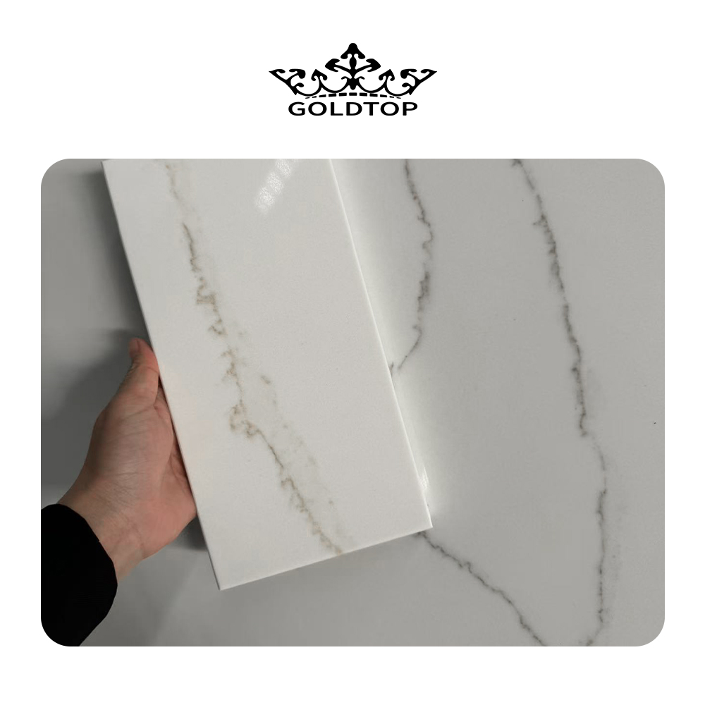 Polished 5061 Wave Extra Quartz Slab