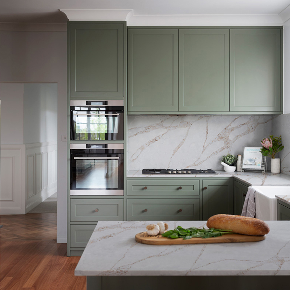 5040 Cascade White Calacatta Quartz Slabs Suppliers