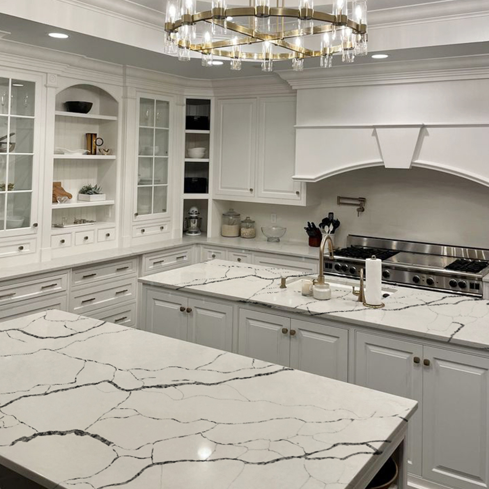 5009 Clover White Calacatta Quartz Factory Price