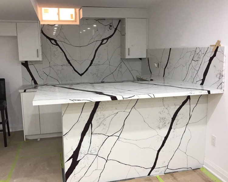 5010 New York White Quartz Countertops Super Jumbo Slab Suppliers