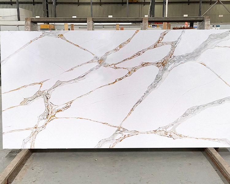 5075 Calacatta Primo White Quartz Suppliers Factory Direct Sales