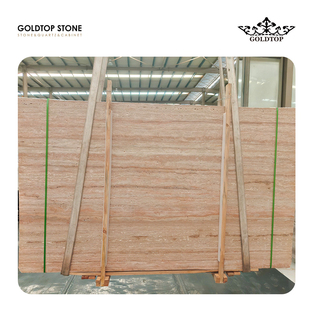 Iranian Pink Travertine Slabs and Tiles