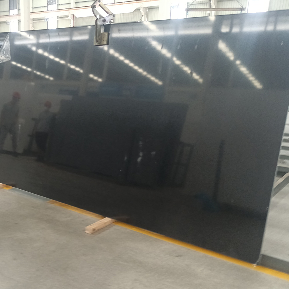 1003 Sparkle Black Quartz Countertops Custom Wholesale