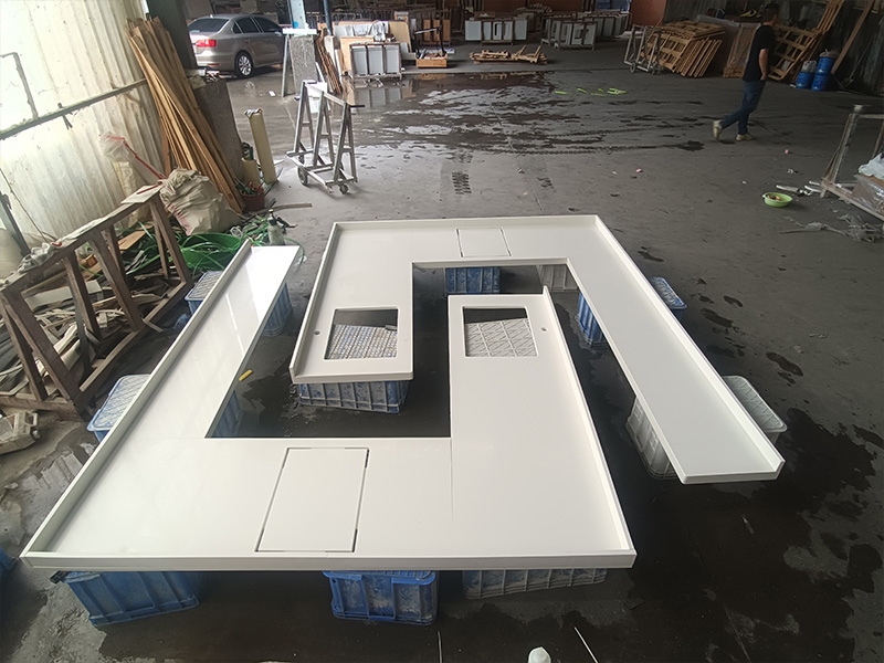 2003 Osprey White Quartz Worktops Engineered Quartz Countertops