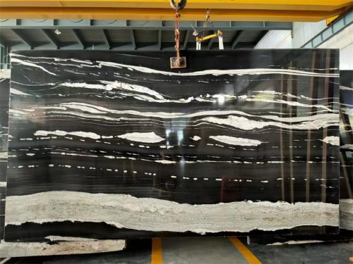 Black Quartzite With White Veining