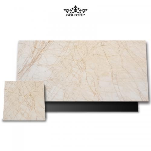 Golden Spider White Marble Tile