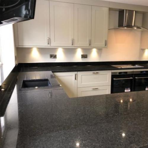 black granite countertop