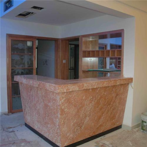 Red marble countertop