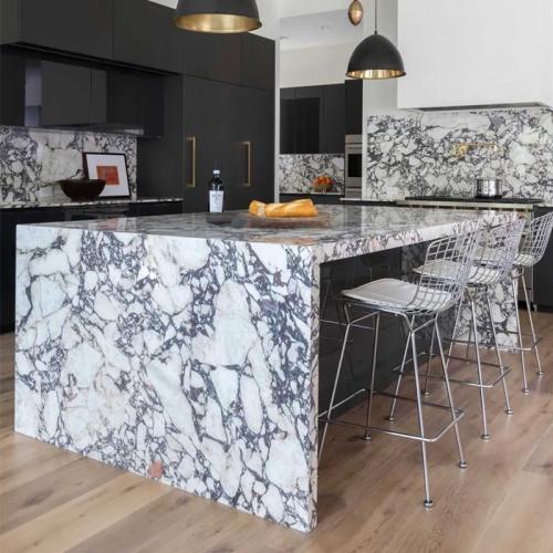 Winter River Snow White Marble Countertops