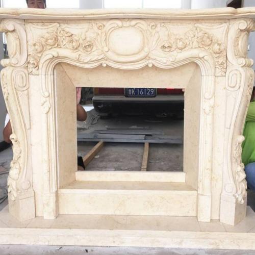 Marble Fireplace Surround Mantel Wall