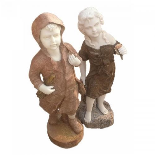 Female Children Marble Statue