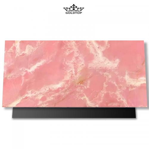 Natural Pink Onyx Stone Slab Jade Marble