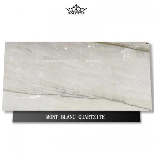 Mont Blanc Quartzite Kitchen Countertops Slab