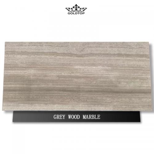 China Grey Wood Marble tiles slabs