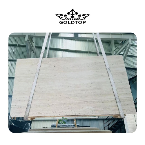 Ivory White Travertine Tile Slab
