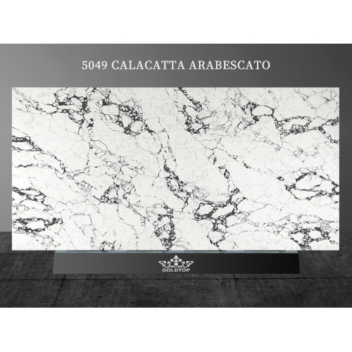 5049 Calacatta Arabescato White Quartz