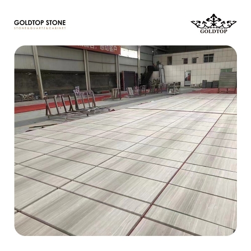 White wood marble tiles