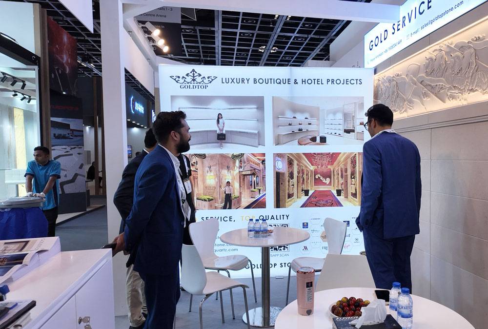 GOLDTOP 在 BIG 5 Global 展会首日取得圆满成功，其高端石材解决方案吸引了众多关注。